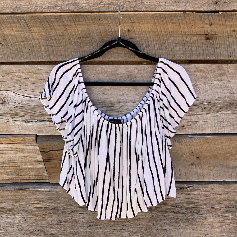 Forever 21+ Striped Crop Top